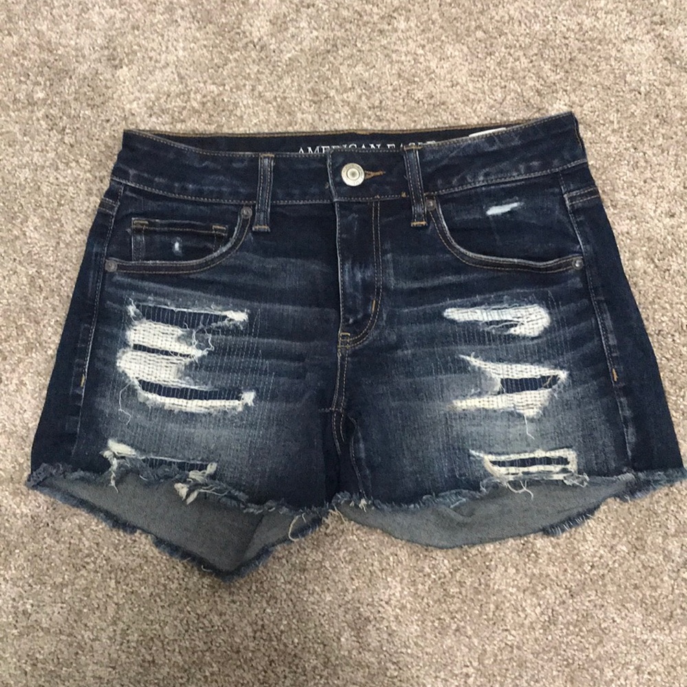 American Eagle Ripped Denim Shorts